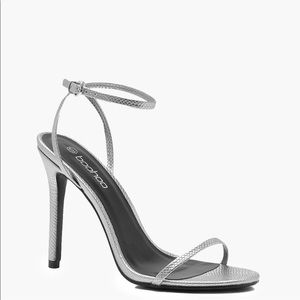 Silver Ankle Strap Heels